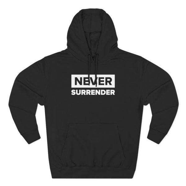 Charlie Kirk Never Surrender Three-Panel Fleece Hoodie
