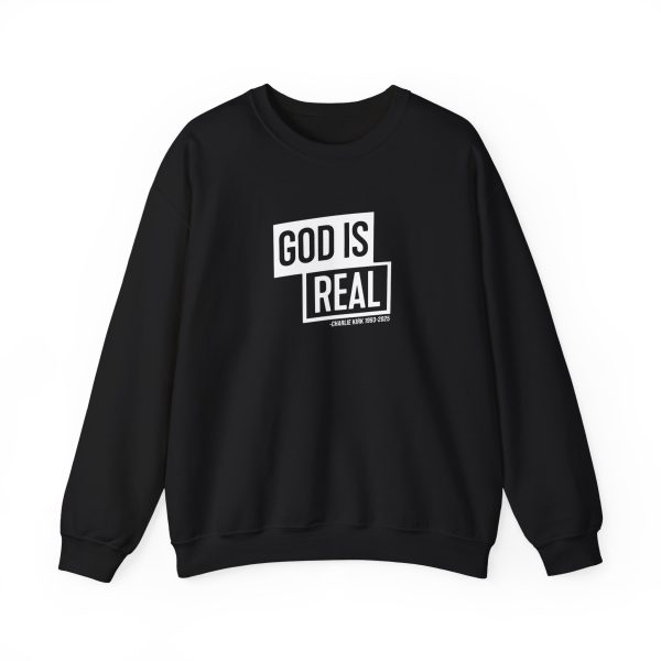 Charlie Kirk God is Real Unisex Heavy Blend™ Crewneck Sweatshirt