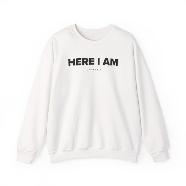 Charlie Kirk Here I am Unisex Heavy Blend™ Crewneck Sweatshirt