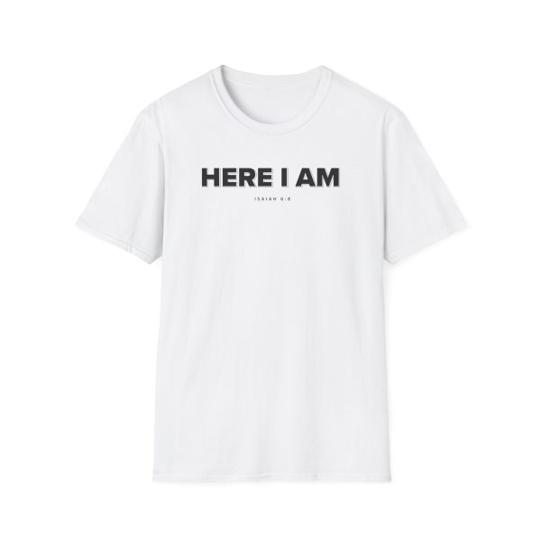 Charlie Kirk Here I am Unisex Softstyle T-shirt